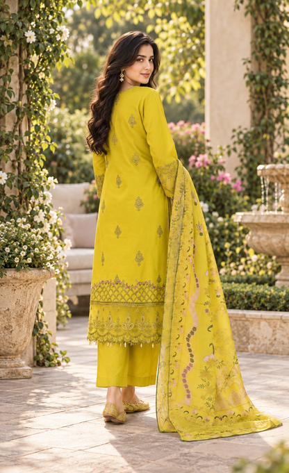 3-Piece Suit – Shirt, Trouser & Dupatta