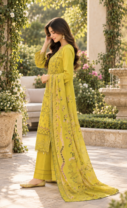 3-Piece Suit – Shirt, Trouser & Dupatta