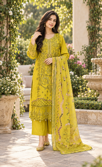 3-Piece Suit – Shirt, Trouser & Dupatta