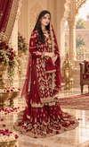 ZAW Fashion Bridal Red & Gold Embroidered Lehenga 3-Piece